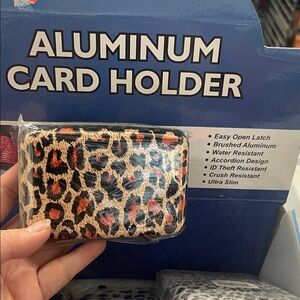 Leopard Pattern Aluminum Card Holder